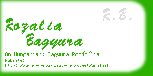 rozalia bagyura business card